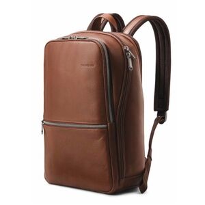 Samsonite Brown Leather Slim Laptop Backpack